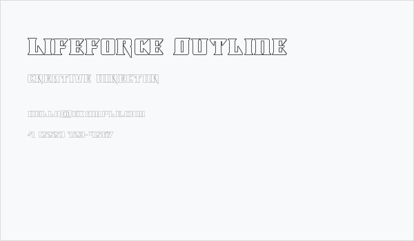 Lifeforce Outline Business Card