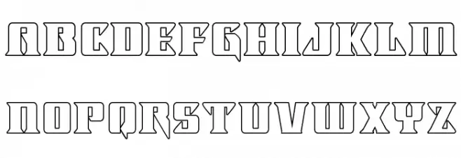 Lifeforce Outline Fuentes MINÚSCULAS
