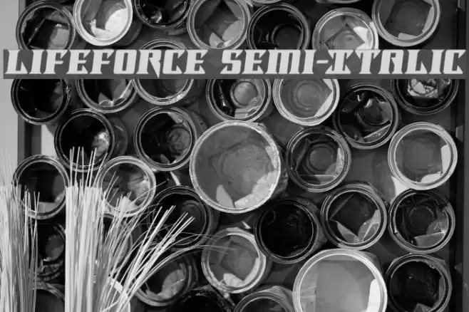Lifeforce Semi-Italic Font examples