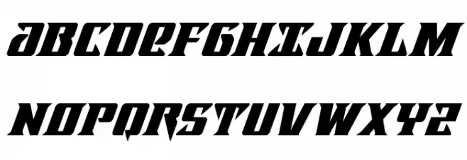 Lifeforce Super-Italic Schriftart Groß