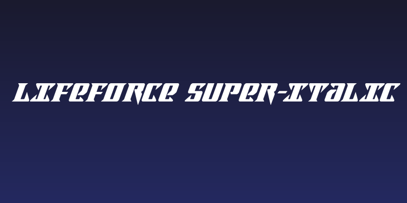 Lifeforce Super-Italic Social Header