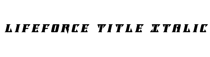 Lifeforce Title Italic  नि: शुल्क फ़ॉन्ट्स डाउनलोड