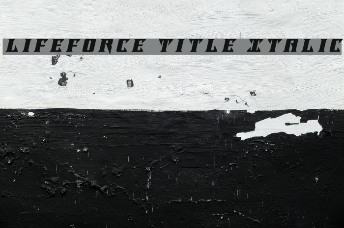 Lifeforce Title Italic Font examples