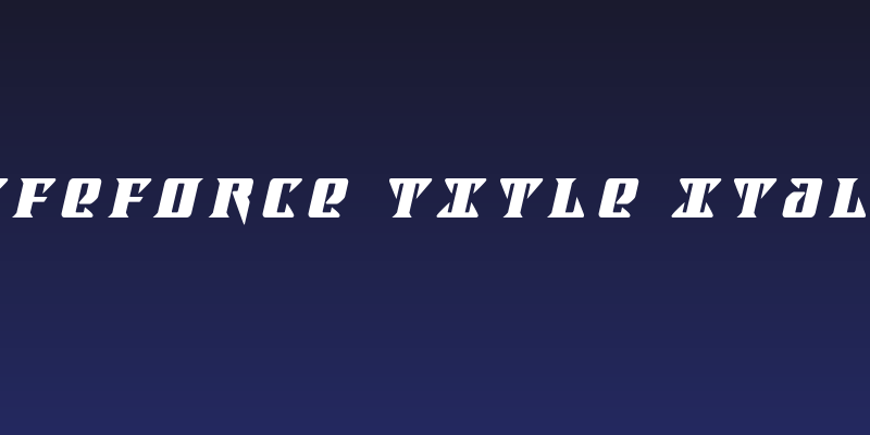 Lifeforce Title Italic Social Header