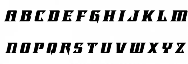 Lifeforce Title Italic Caratteri MINUSCOLO