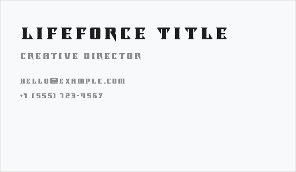 Lifeforce Title Business Card