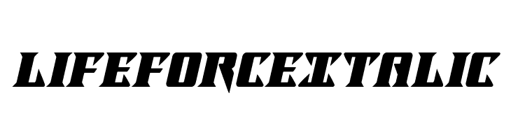 LifeforceItalic  font caratteri gratis