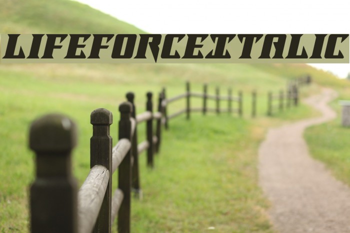 LifeforceItalic Font examples