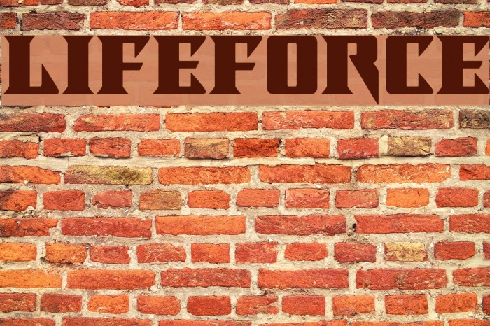 Lifeforce Font examples
