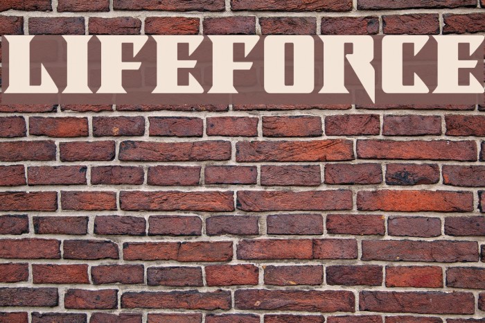 Lifeforce Font examples