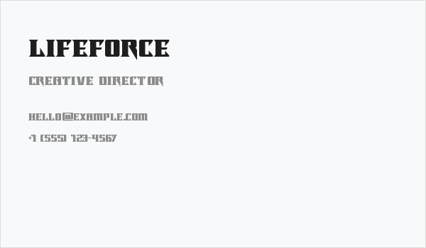 Lifeforce Business Card