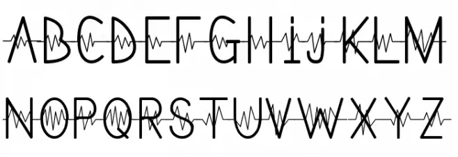 Lifeline Schriftart Kleinbuchstaben