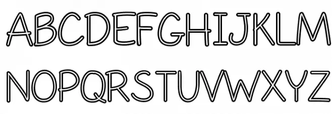 Life's A Beach Hollow Font UPPERCASE