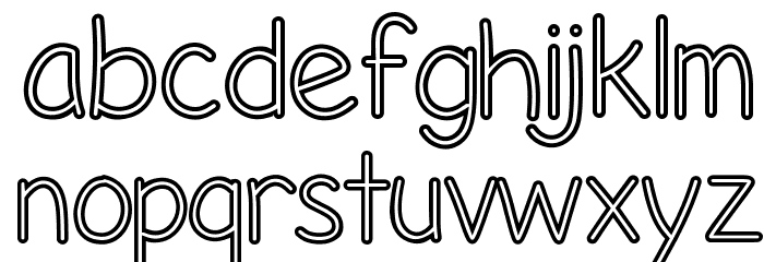 Life's A Beach Hollow Font LOWERCASE
