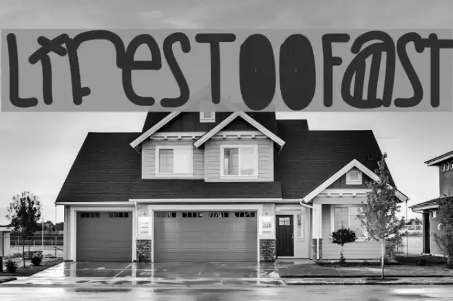 LifesTooFast Font examples