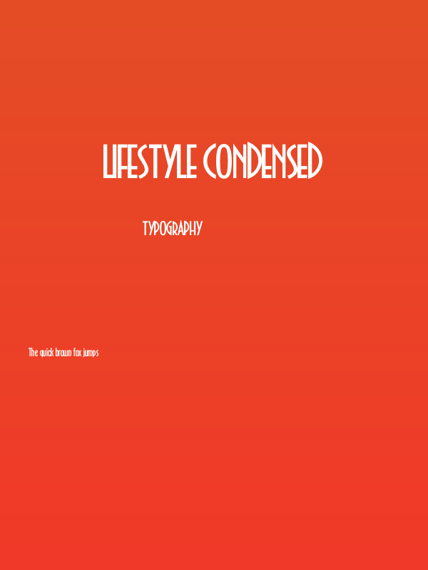 Lifestyle Condensed Poster