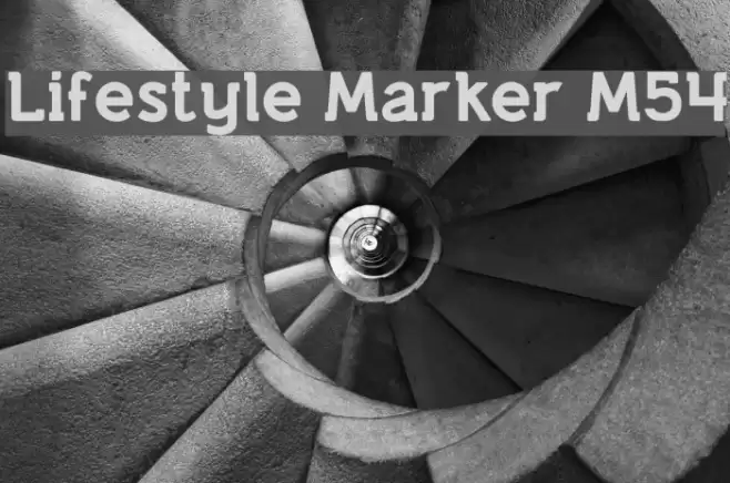 Lifestyle Marker M54 Font examples