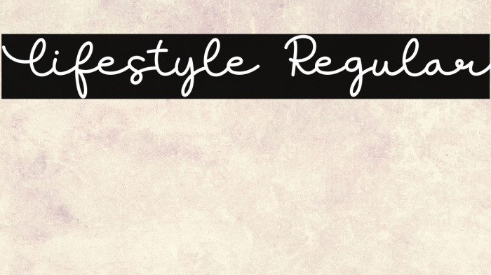 Lifestyle Regular Example 1
