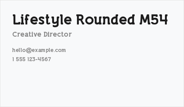 Lifestyle Rounded M54 Business Card