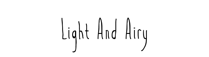 Light And Airy  フリーフォントのダウンロード