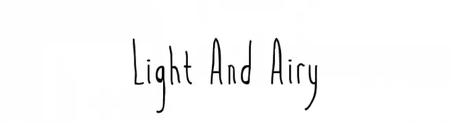Light And Airy  تنزيل الخطوط