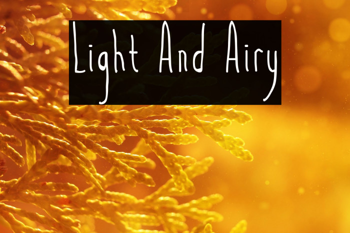 Light And Airy Example 1