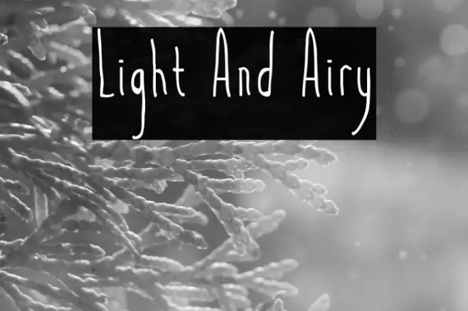 Light And Airy Example 1