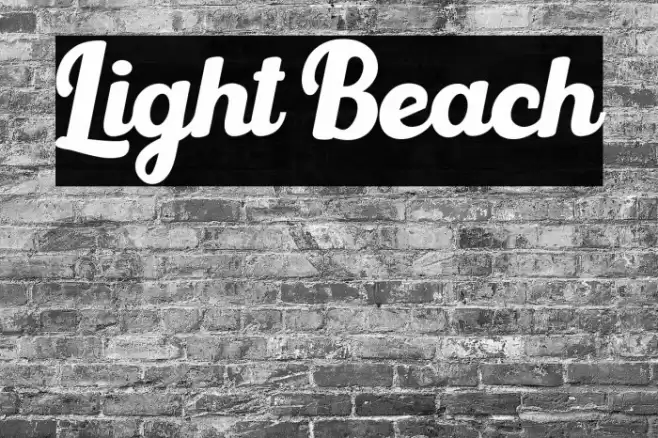Light Beach Font examples