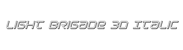 Light Brigade 3D Italic  font caratteri gratis