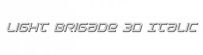Light Brigade 3D Italic  Frei Schriftart Herunterladen