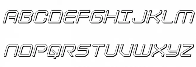 Light Brigade 3D Italic Schriftart Groß
