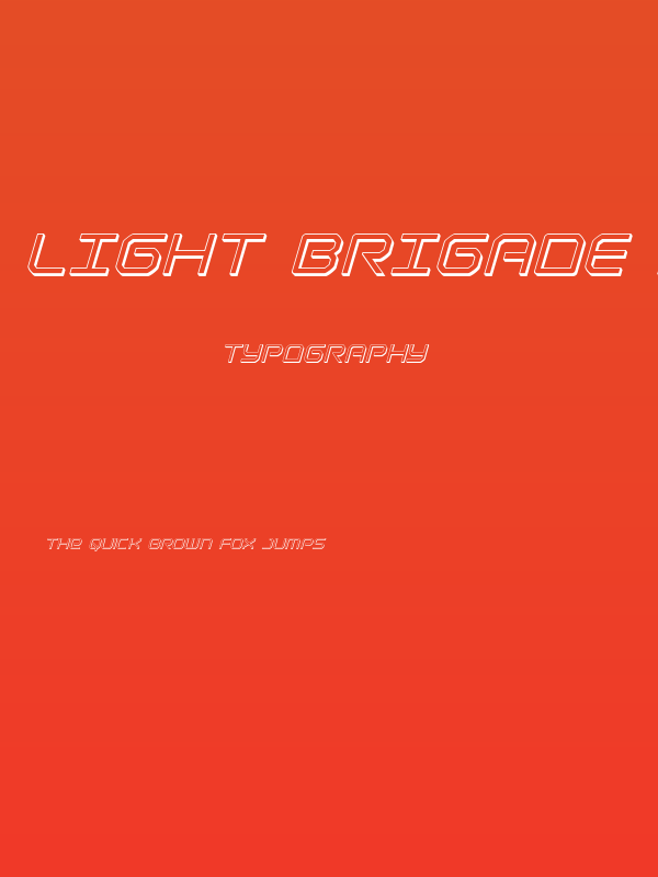 Light Brigade 3D Italic Poster