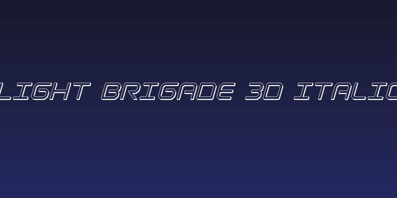 Light Brigade 3D Italic Social Header