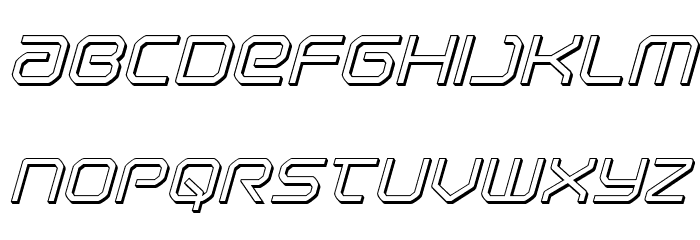 Light Brigade 3D Italic Font LOWERCASE