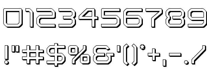 Light Brigade 3D Font OTHER CHARS