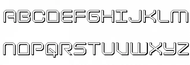 Light Brigade 3D フォント 大文字