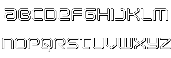 Light Brigade 3D Font LOWERCASE