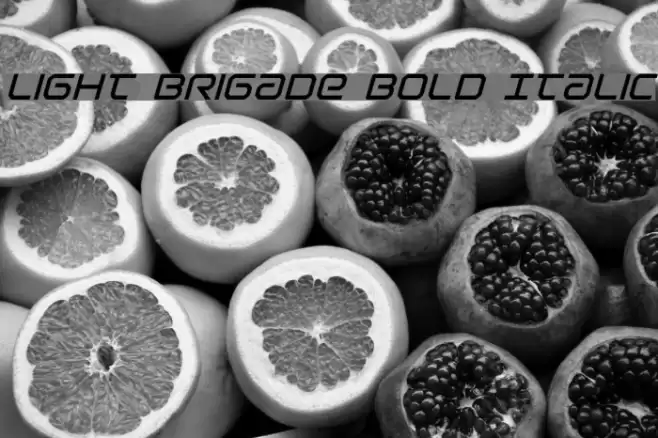 Light Brigade Bold Italic Font examples