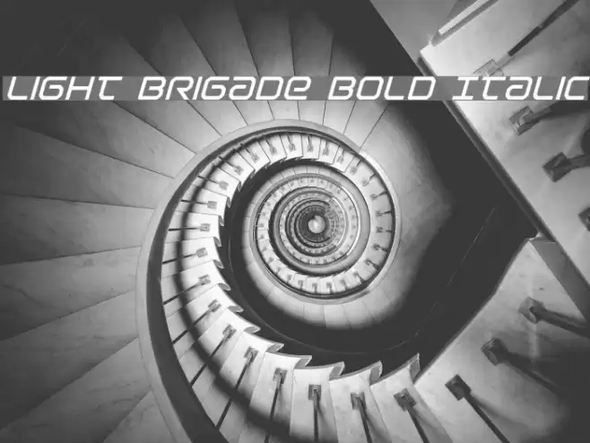 Light Brigade Bold Italic Font examples