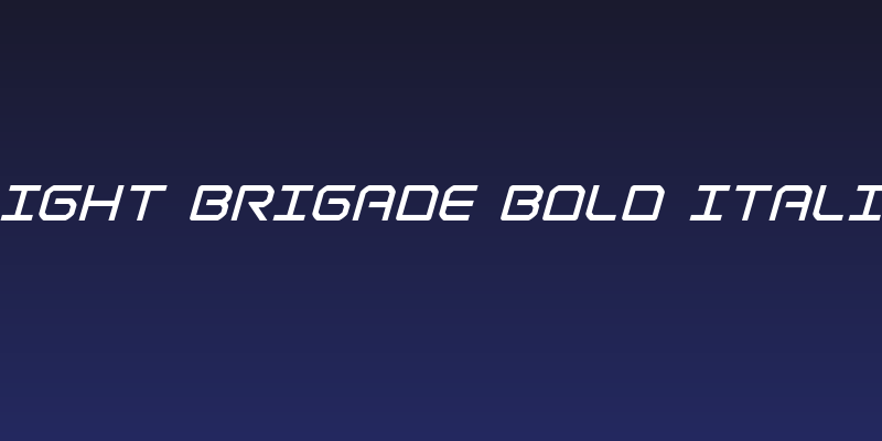 Light Brigade Bold Italic Social Header