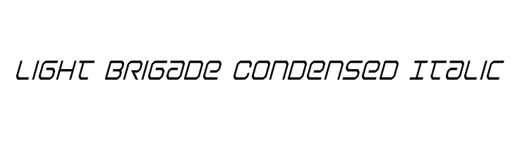 Light Brigade Condensed Italic  フリーフォントのダウンロード