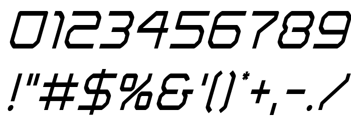 Light Brigade Condensed Italic Font OTHER CHARS