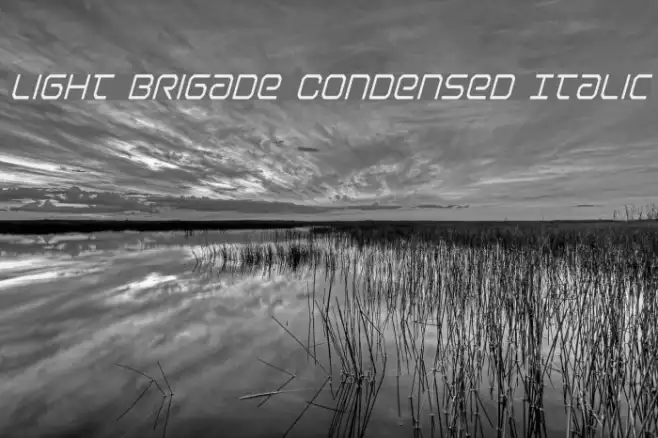 Light Brigade Condensed Italic Example 1