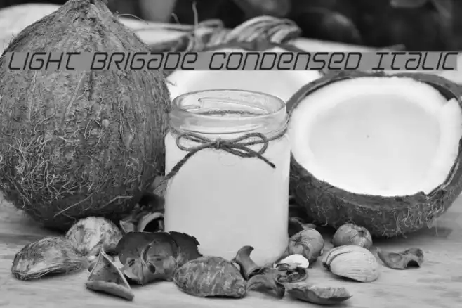 Light Brigade Condensed Italic Example 2