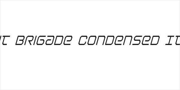 Light Brigade Condensed Italic Logo