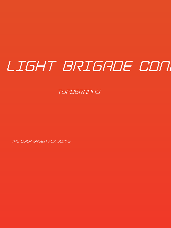 Light Brigade Condensed Italic Poster