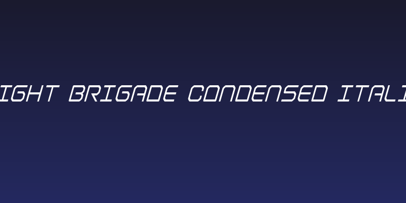 Light Brigade Condensed Italic Social Header