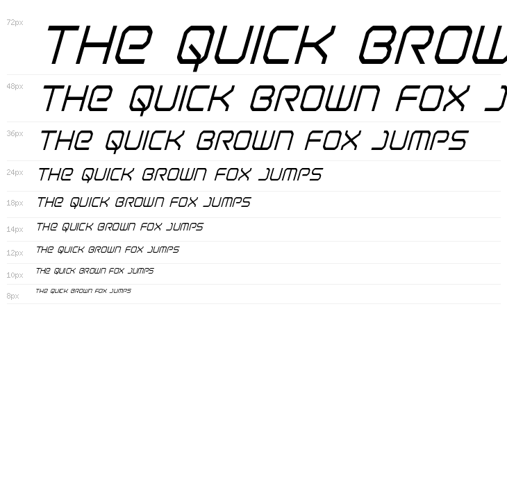 Light Brigade Condensed Italic Waterfall