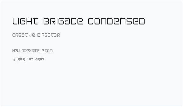 Light Brigade Condensed Business Card
