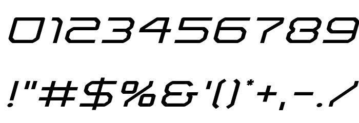 Light Brigade Expanded Italic Font OTHER CHARS
